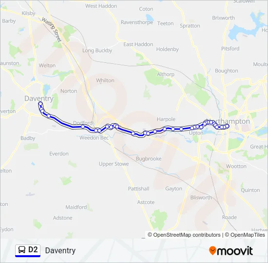 D2 Bus Line Map