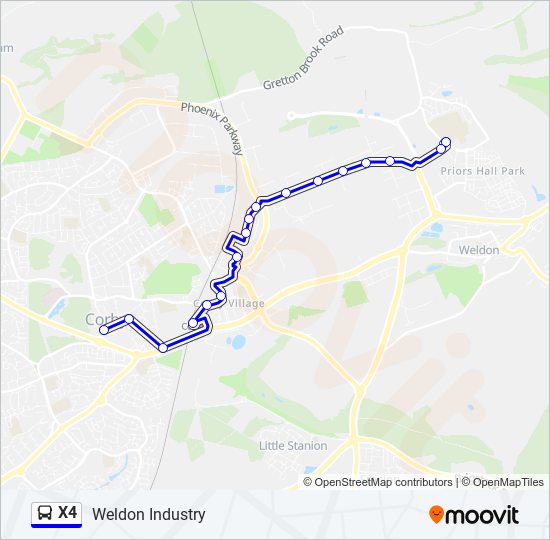 X4 bus Line Map