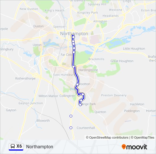 X6 bus Line Map