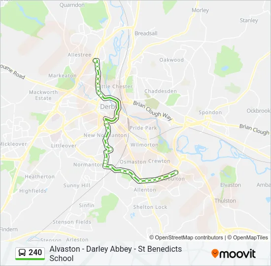 240 Bus Line Map