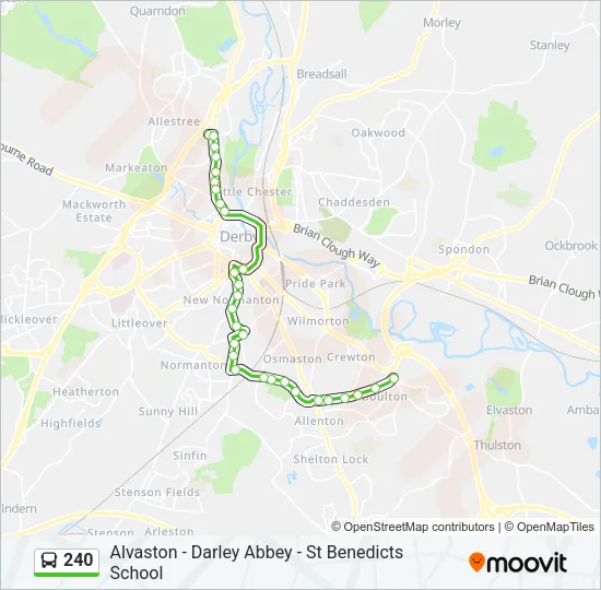 240 Bus Line Map