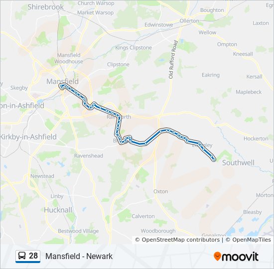 Bus 28 Route Map 28 Route: Schedules, Stops & Maps - Halam (Updated)