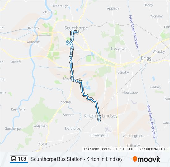 Bus 103 Route Map 103 Route: Schedules, Stops & Maps - Kirton In Lindsey (Updated)