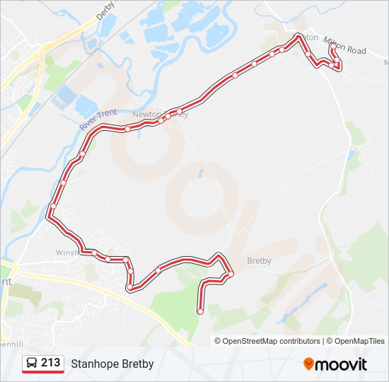 213 Bus Line Map
