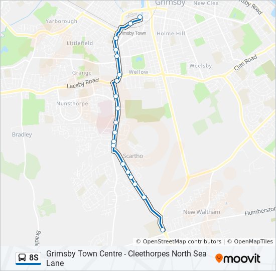 8s Route: Schedules, Stops & Maps - Grimsby (Updated)