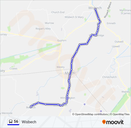 56 Bus Line Map