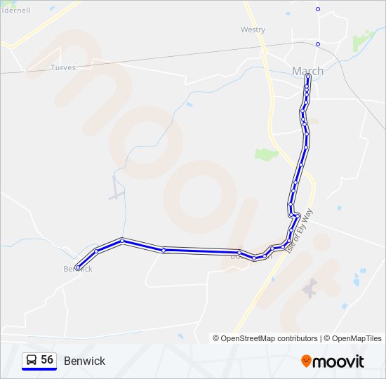 56 bus Line Map