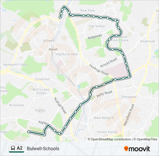 A2 Bus Line Map