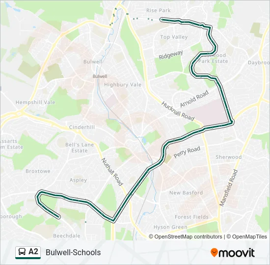 A2 Bus Line Map