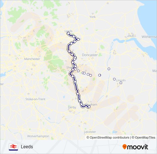 NORTHERN train Line Map