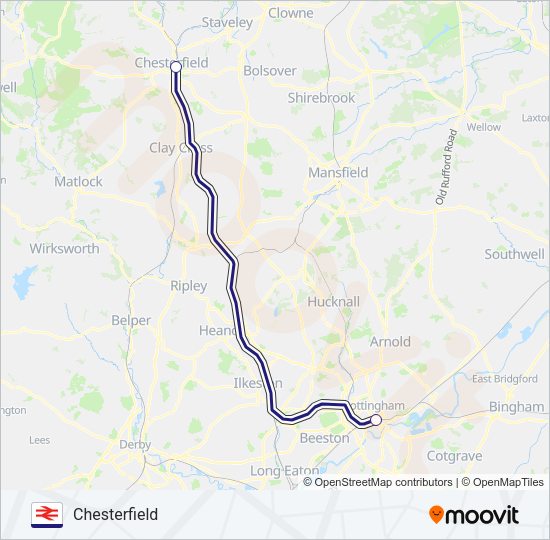 NORTHERN Train Line Map
