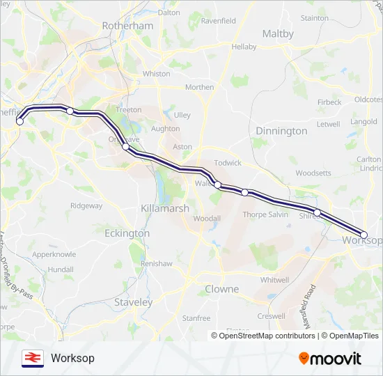 NORTHERN Train Line Map