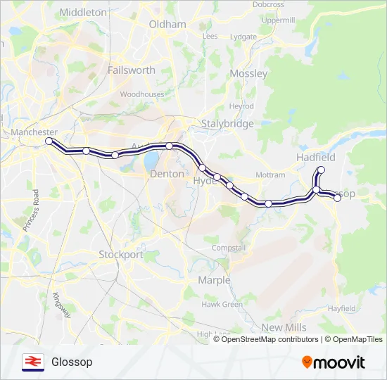 NORTHERN Train Line Map