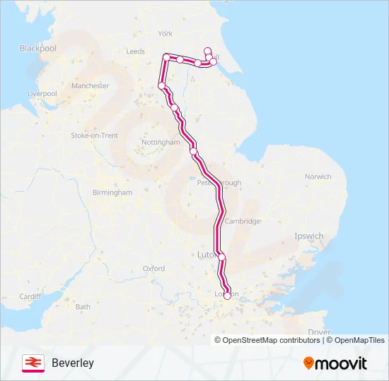 HULL TRAINS Train Line Map
