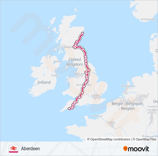 CROSSCOUNTRY train Line Map