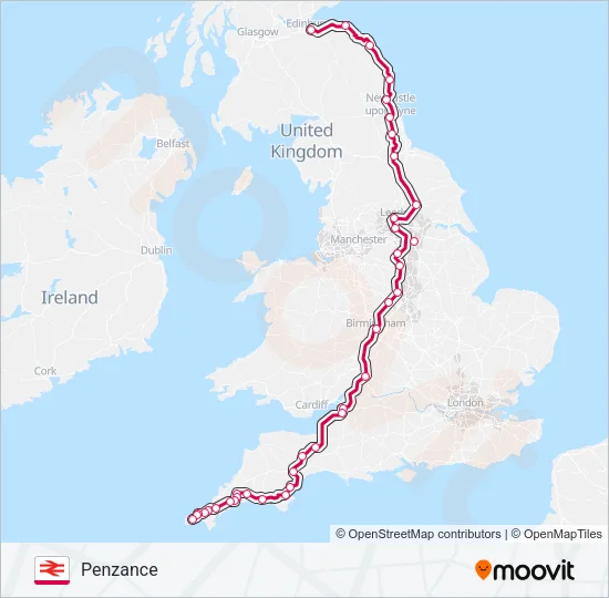 CROSSCOUNTRY Train Line Map