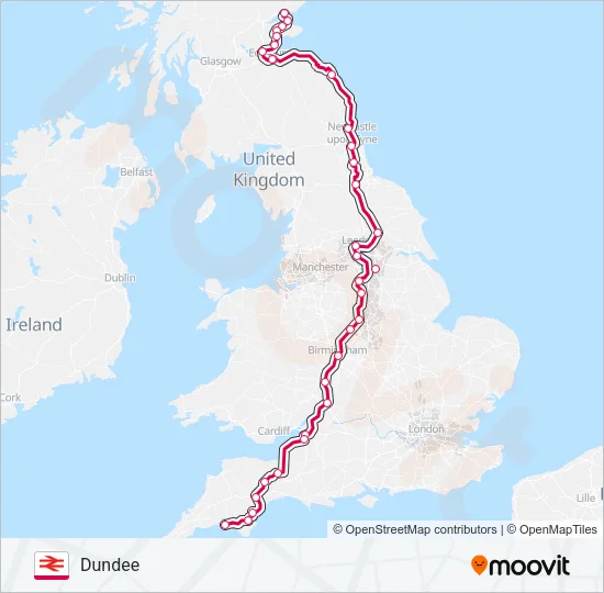 CROSSCOUNTRY Train Line Map