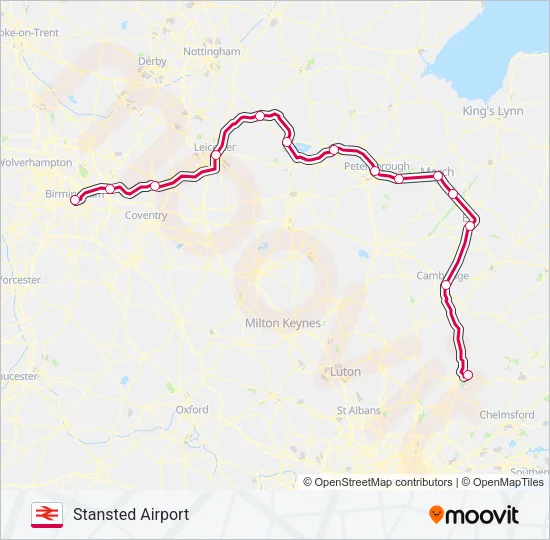 CROSSCOUNTRY Train Line Map