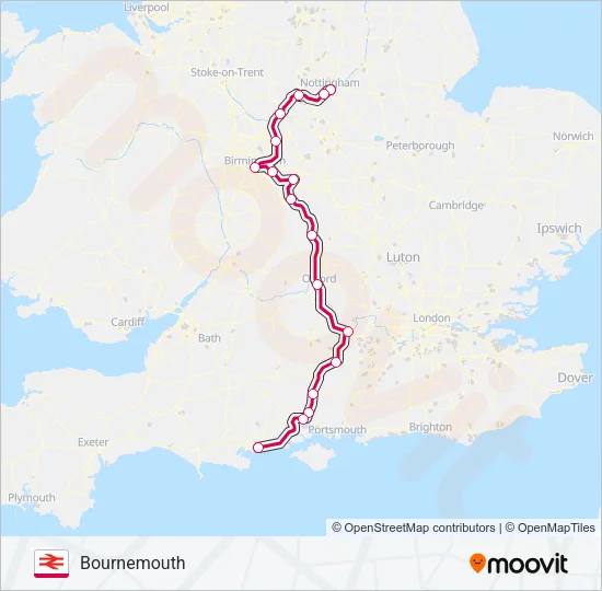 CROSSCOUNTRY Train Line Map