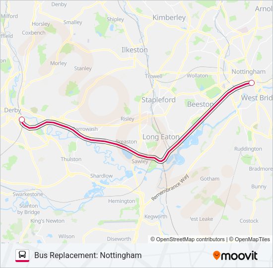 CROSSCOUNTRY Bus Line Map