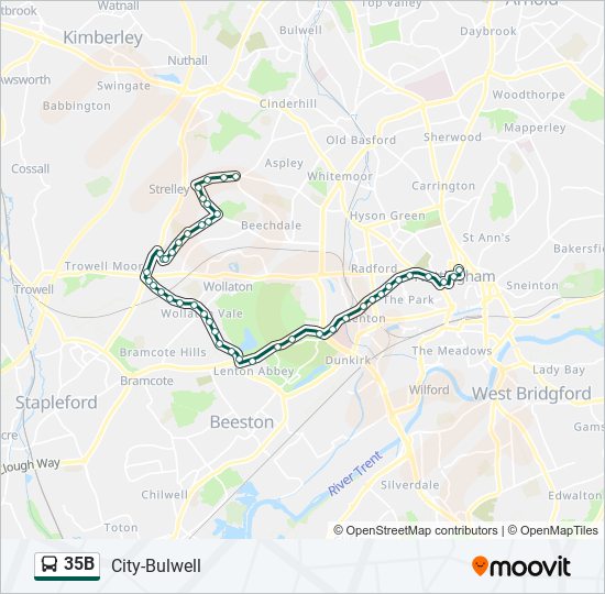 35B bus Line Map