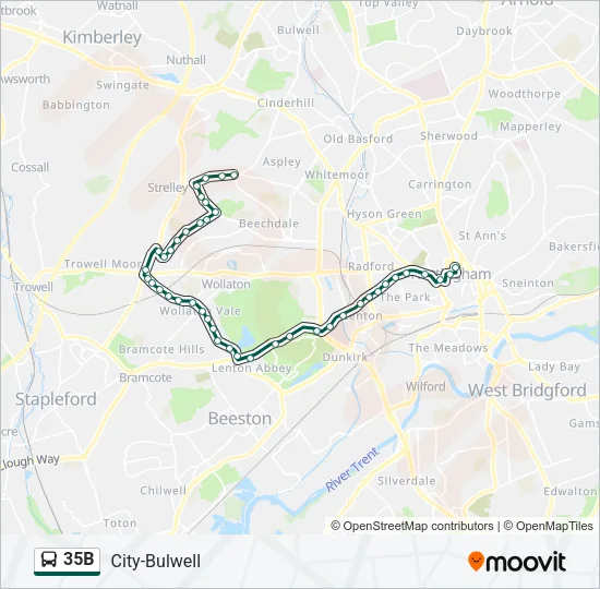 35B Bus Line Map