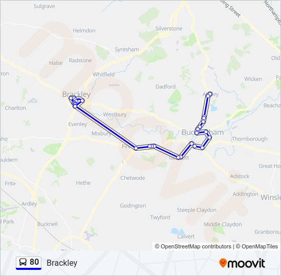 80 Bus Line Map