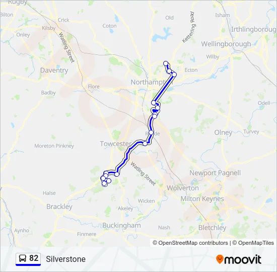 82 Bus Line Map