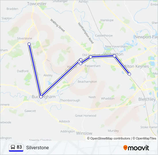 83 Bus Line Map