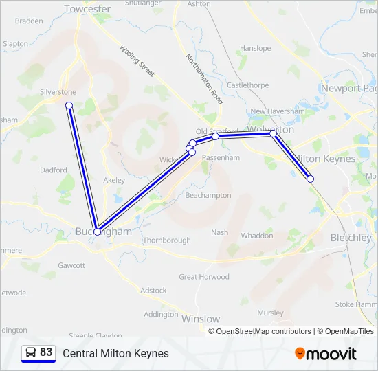 83 Bus Line Map
