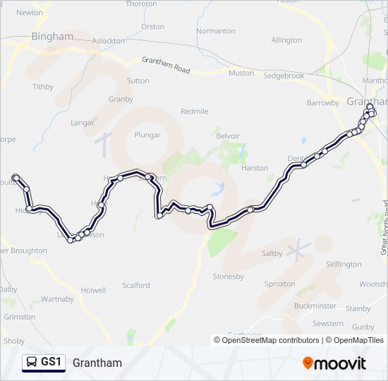 GS1 Bus Line Map