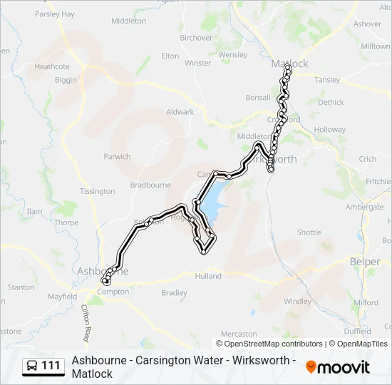 111  Line Map