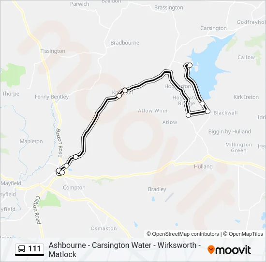 111  Line Map