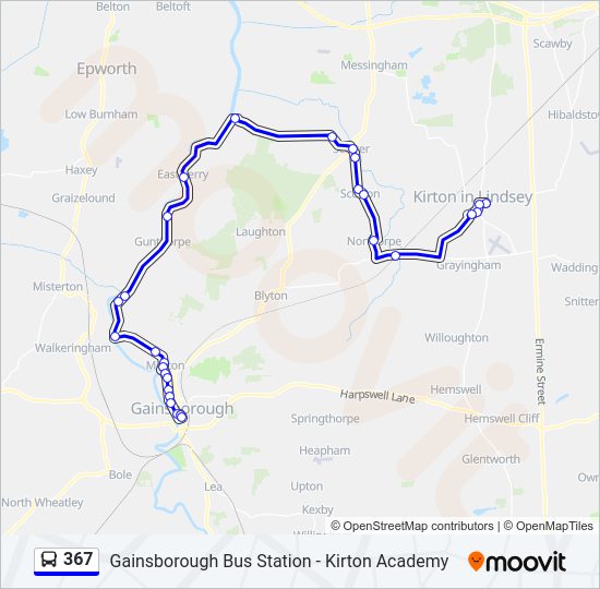 367 Bus Line Map
