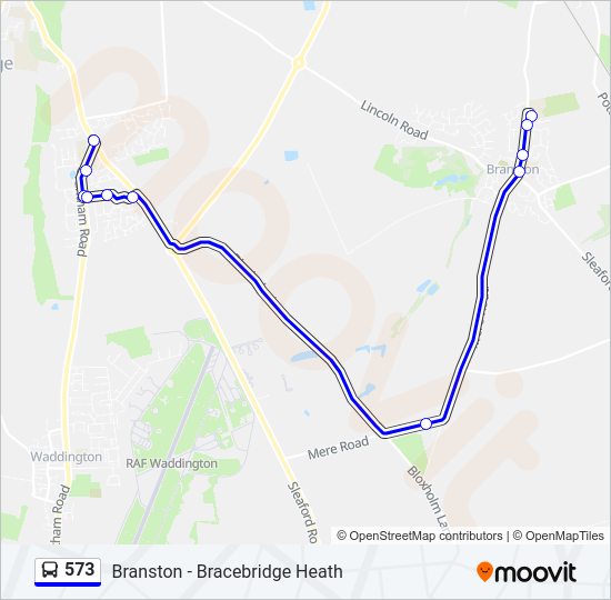 573 Bus Line Map
