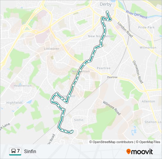 7 Route: Schedules, Stops & Maps - Sinfin (Updated)