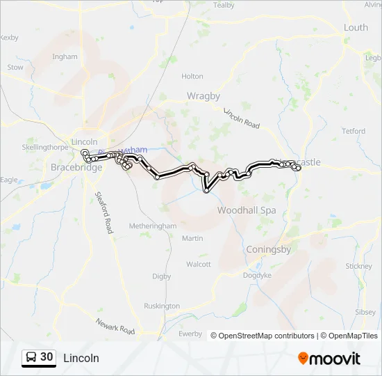 30 Bus Line Map