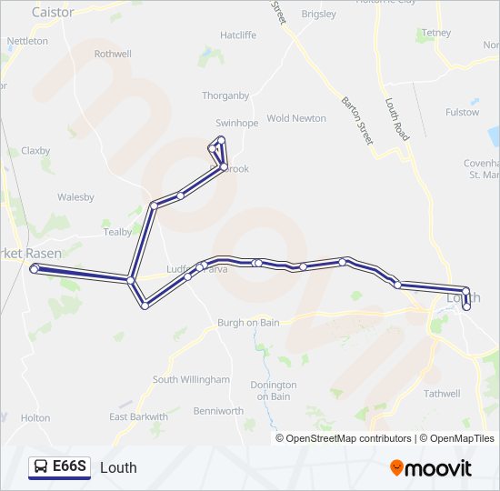 E66S Bus Line Map