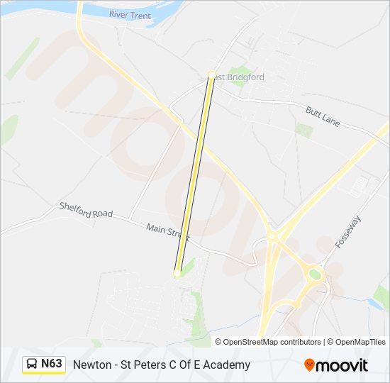 N63 Bus Line Map