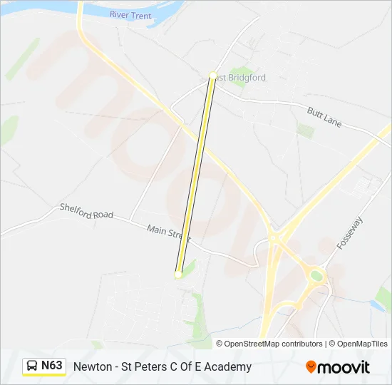 N63 Bus Line Map