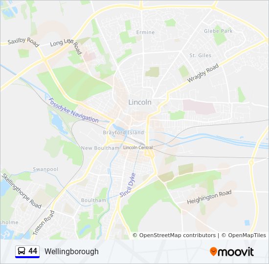44 Route Schedules, Stops & Maps Wellingborough (Updated)