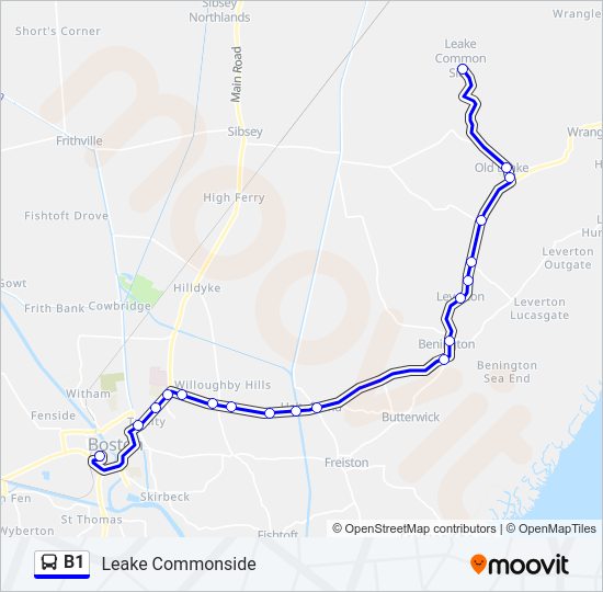 B1 Bus Line Map