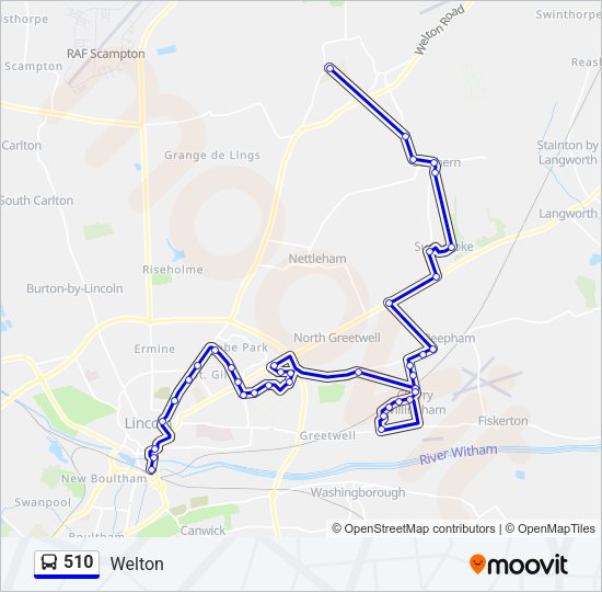 510 Bus Line Map