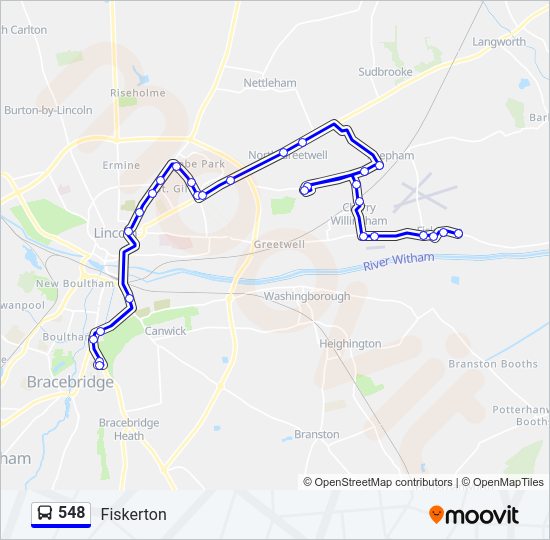 548 Bus Line Map