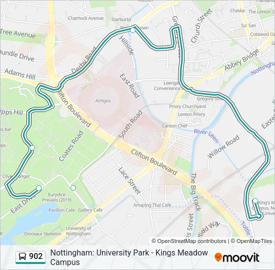 902 Bus Line Map
