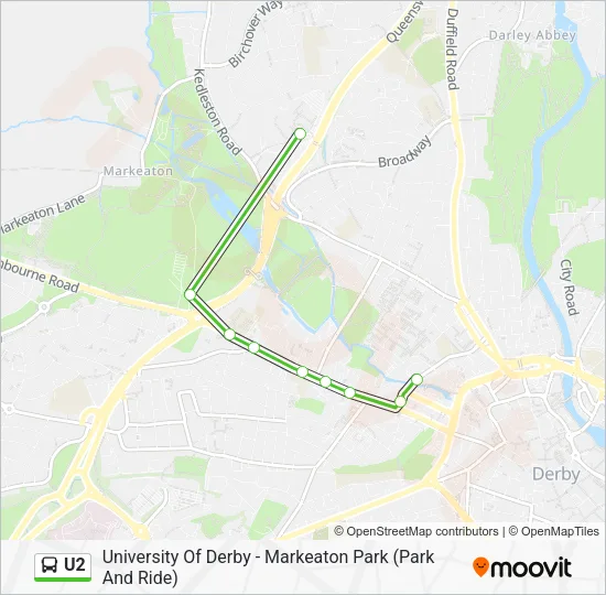 U2 Bus Line Map