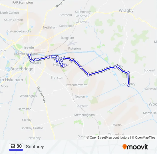 30 Bus Line Map