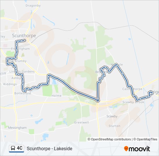 4C Bus Line Map
