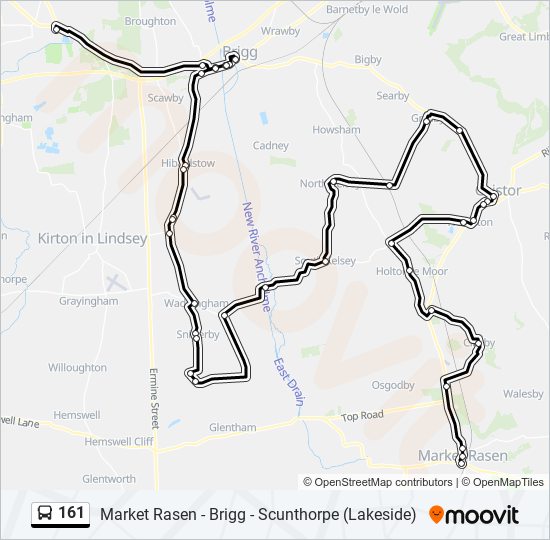 161 bus Line Map