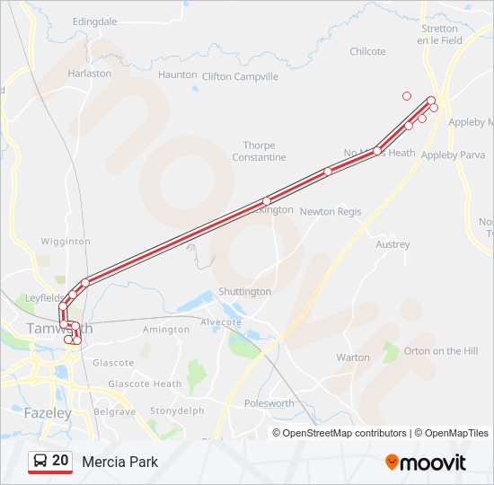 20 bus Line Map